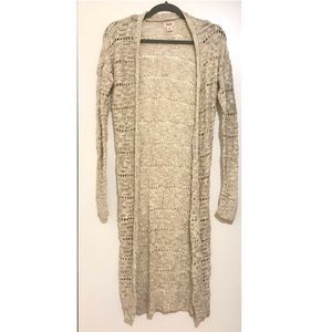 Long Sleeve crochet duster Sz S/P